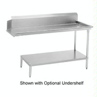 Advance Tabco DTCS6048R Clean Dishtable Straight On Machine Right Left to Right Operation 1012 Backsplash 47 Long