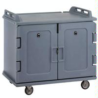 Cambro MDC1418S20191 Enclosed Tray Truck Meal Delivery Truck 20 14 x 18 Tray Capacity Low Profile Double Doors Poly Construction 5 Casters Granite Gray Healthcare and Correctional Facilities