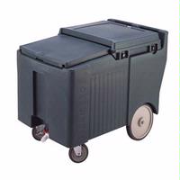 Cambro ICS125L110 Ice Caddy 125 Lb Capacity Sliding Lid Four 5 Casters Two Fixed and Two Swivel Black