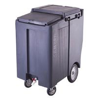 Cambro ICS200TB110 Ice Caddy 200 Lb Capacity Sliding Lid Two 5 Casters One with Brake Two 10 Caster Black