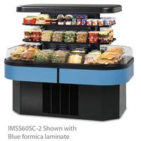 Federal Industries IMSS60SC3 Island Refrigerated Self Serve Merchandiser 60L x 40W x 57H Three Tiers of Shelving