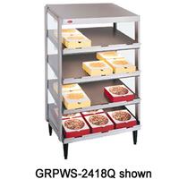 Hatco GRPWS4818Q Heated Food Merchandiser Pizza Warmer Four Slant Shelves PassThru GloRay Series