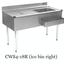 Eagle Group CWS418L Underbar Cocktail Workstation without Cold Plate 48 Length x 20 Front To Back 24 Ice Bin Left 75 Lb Capacity 24 Drain board Right 24 Speedrail 1800 Series