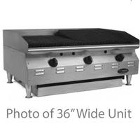 Eagle Group CLCHRB36NGX CharBroiler Countertop Gas Radiant 36 Wide 40000 BTU every 12 Manual Controls RedHots Chef Line
