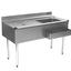 Eagle Group CWS418R Underbar Cocktail Workstation without Cold Plate 48 Length x 20 Front To Back 24 Ice Bin Right 75 Lb Capacity 24 Drain board Left 24 Speedrail 1800 Series