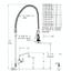 TS Brass B0133A10B08 Faucet Assembly PreRinse 8 Center Wall or Backsplash Mount JetSpray Valve 10 Add on Faucet Wall Bracket