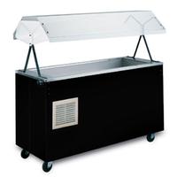 Vollrath 38707 Hot Food Table 3 Pan 46 Long x 24 Wide 35 Work Surface Complete with Buffet Breath Guard Black Affordable Portable Series