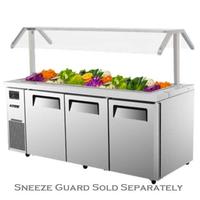 Turbo Air JBT72N Refrigerated Counter Cold Food Buffet Salad Bar 15 13 Size Food Pans 7078 Length Casters Sneeze Guard Sold Separately