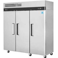 Turbo Air M3R723N ReachIn Refrigerator 3 Solid Doors 658 CuFt Casters