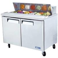 Turbo Air MST48N Refrigerated Counter Sandwich Salad Prep Table 12 16 Size Insert Pans 4814 Length Casters