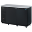 Turbo Air TBB2SBDN6 Back Bar Cooler 2 Swing Doors 5834L Black with Stainless Top Casters