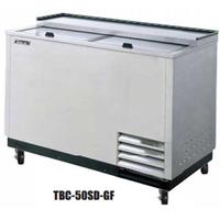 Turbo Air TBC50SDGFN Glass and Plate Chiller and Froster Capacity 140 8 Mugs or 386 10 Steins 50 Wide Stainless Countertop and Lid Stainless Exterior Super Deluxe Series