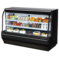 Turbo Air TCDD72HWBN Bakery or Deli Case Refrigerated Curved Glass 7212 Length x 5018 High