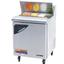 Turbo Air TST28SDN Refrigerated Counter Sandwich Salad Prep Table 1 Door Includes 8 16 Size Insert Pans 2712 Long 5 Casters Super Deluxe Series