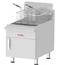 Omcan 43088 Fryer Gas NG Countertop 30 Lb Oil Capacity Single Frypot with Two Baskets 53000 BTU