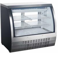 Omcan 50077 Deli Display Case Refrigerated Curved Glass 47 Length x 43 High