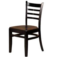 Oak Street WC101BLK Ladder Back Dining Chair Black Finish Priced Each Sold in Pallets of 16
