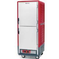 Metro C539HDS4 Heated Holding Cabinet Dutch 2 Solid Aluminum Doors Red Insulation Armour Full Height Fixed Wire Slides on 3 Centers 17 18 x 26 or 32 12 x 20 Pan Capacity 